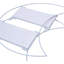  Tablettes flottantes novatrices à 2 niveaux 17 "Crescent Moon