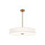 Textile - Luminaire suspendu cylindrique à profil bas DEL Genova - l 36 po x H 9,5 po - Lin blanc-1323138819-1323138940