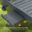 Outsunny Garden Patio Sun Lounger with Built-In Table Grey