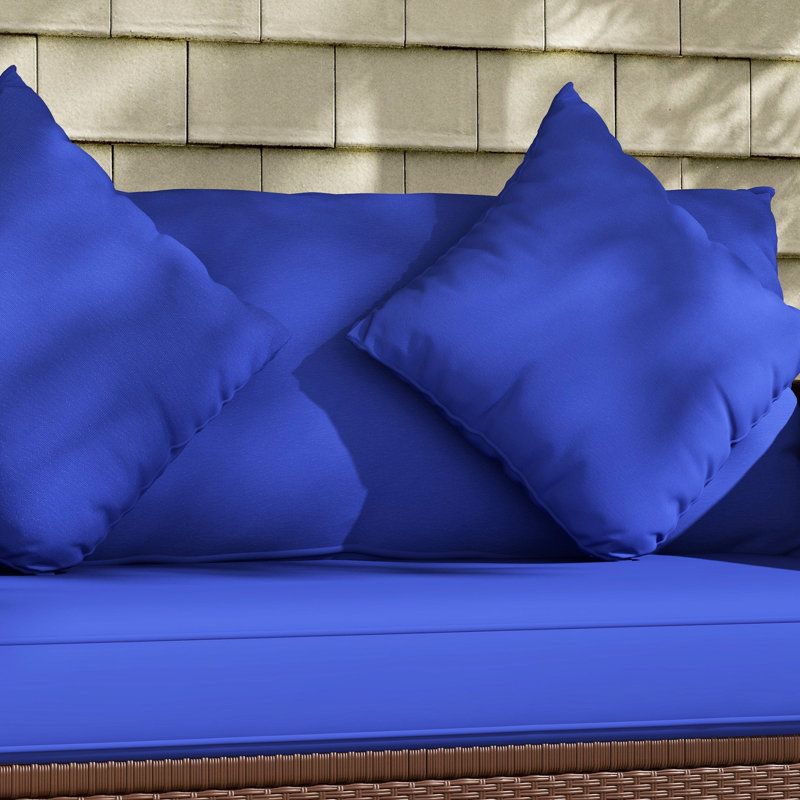 Outdoor With Soft Upholstery, Patio Couch Cushions, For Backyard, Garden, Porch, Poolside, Gentle, Blue Padding, Pillows, Long-Wearing