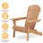 Wood Lounge Patio Chair for Garden, Outdoor Wooden Folding Adirondack Chair Set of 2, Solid Cedar with Natural Wood Grain-1551468414