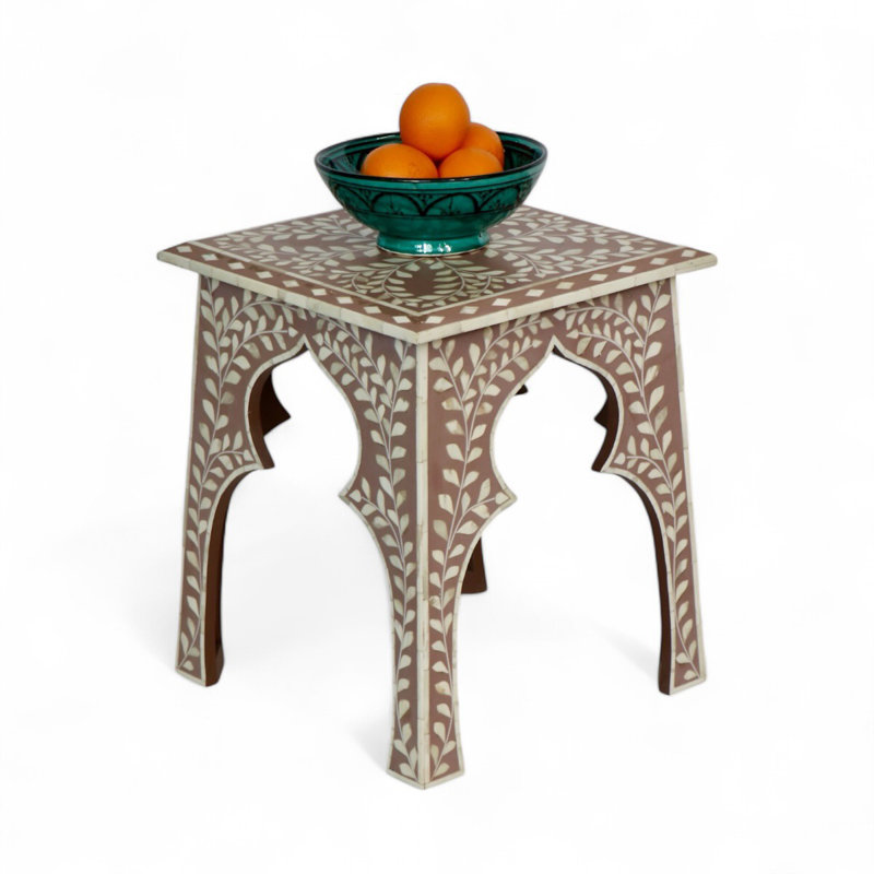 Mocha Bone Inlay Table