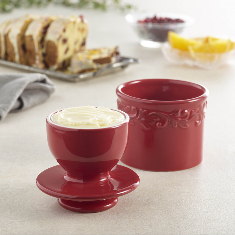 Butter Bell - Le pot à beurre original, collection antique, Rouge, Très rouge