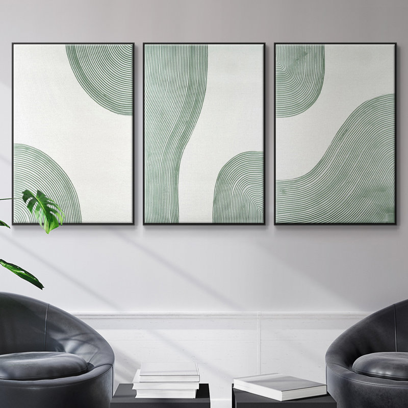 «Get Going I», reproduction sur toile 3 pièces, Noir, H 36 po x l 72 po x P 2 po