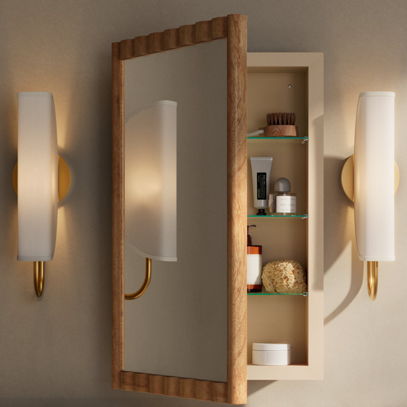 Calline Armed Sconce, Aged Gold