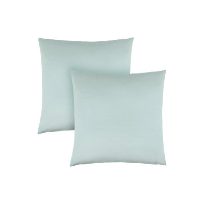 Pillows, Set Of 2, 18 X 18 Square, Insert Included, Decorative Throw, Accent, Sofa, Couch, Bedroom, Mint Green Hypoallergenic Polyester, Modern
