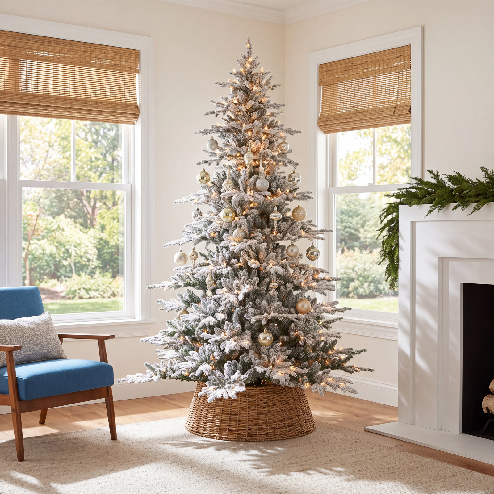 90' Lighted Fir Christmas Tree