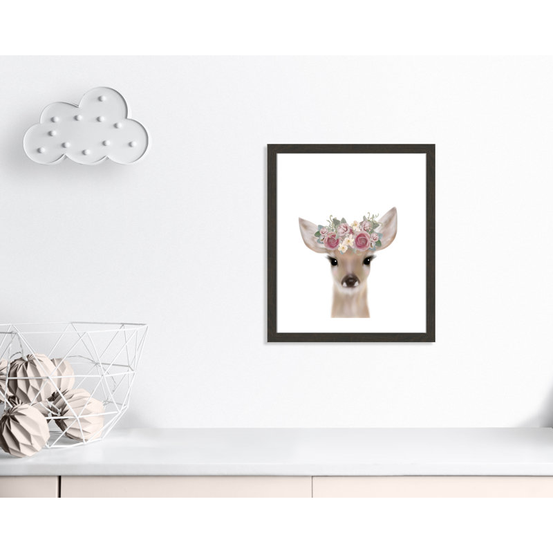 Décoration murale pour enfants, H 26,5 po x l 22,5 po x P 0,63 po, Cadre plat à grain de bois noir