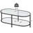 Caoimhlin Tempered Double-Layer Glass Oval Coffee Table-1355186454