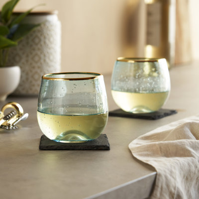 Seaside Bubble Stemless Wine Glass