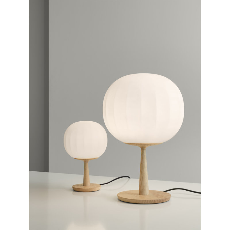 Lita Table Lamp, 18" H x 11.8" W x 11.8" D, Ash  Wood