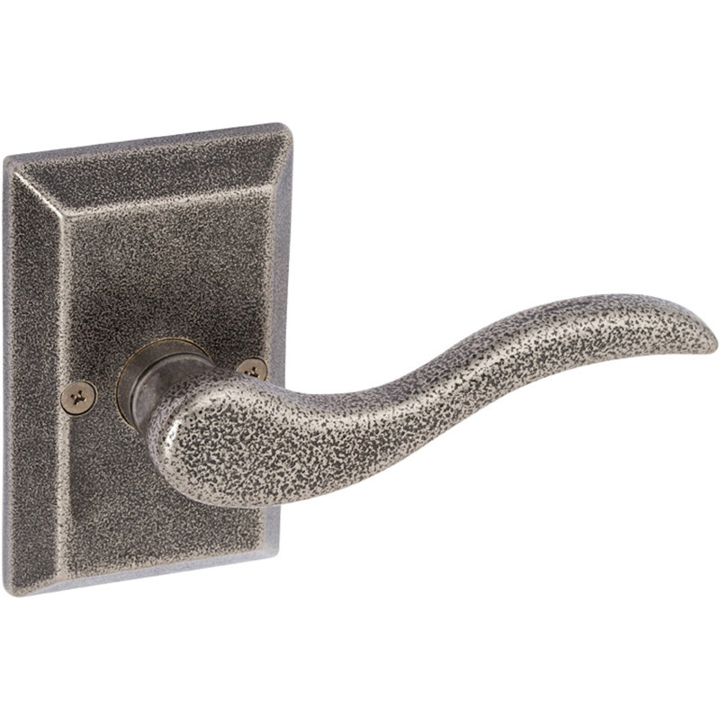 Sandcast Collection Single Dummy Door Lever, Right, Aged Bronze