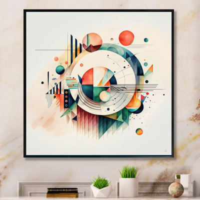 " Multi-Color Geometric Art " Painting Print