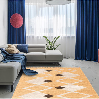 Palim Denizli brun clair Kilim 5 pi 3 po x 7 pi 7 po