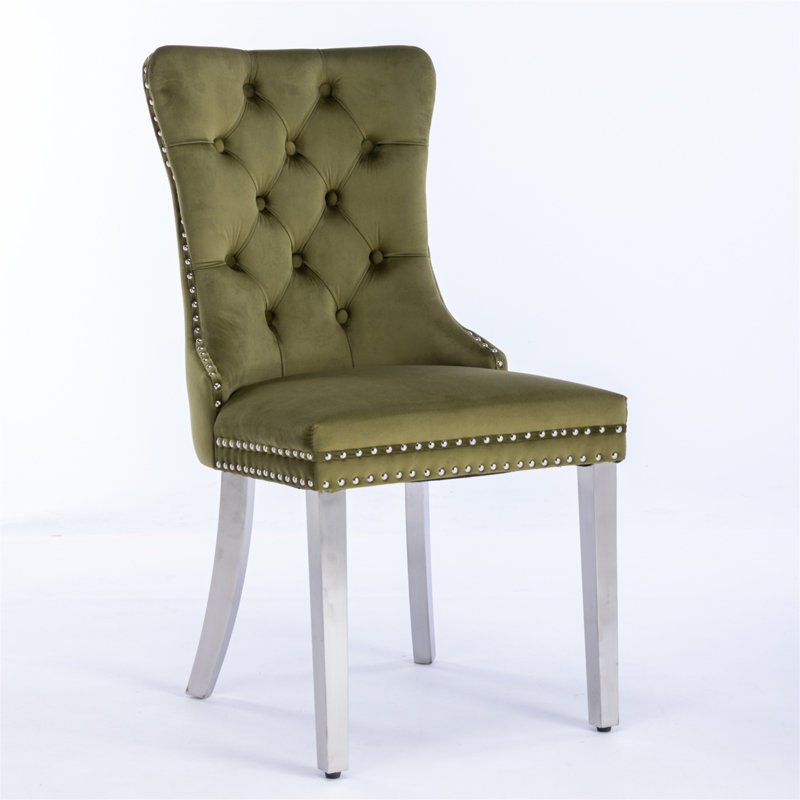 Chaise de salle à manger, Vert olive