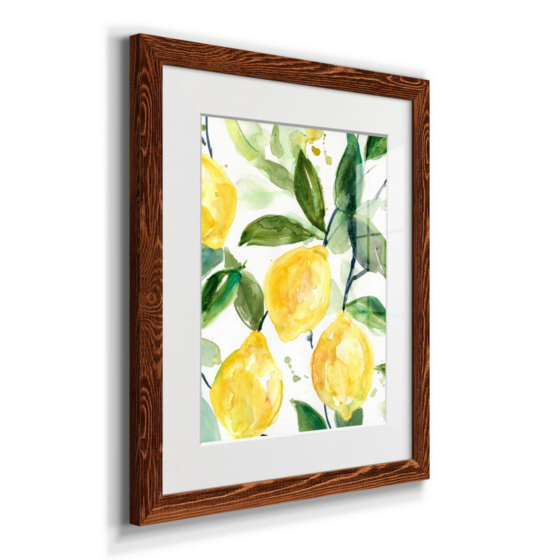 Lemony Branch II - Reproduction d'art sur papier encadrée, H 24 po x l 18 po x P 1,5 po, Érable