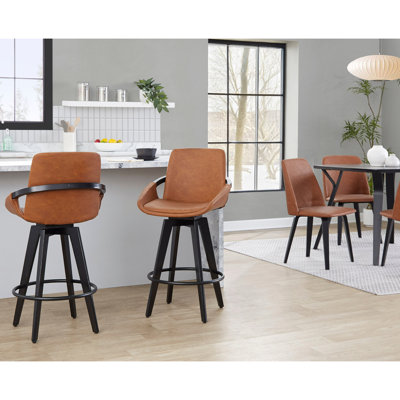 Tabouret de comptoir à hauteur fixe avec pivot