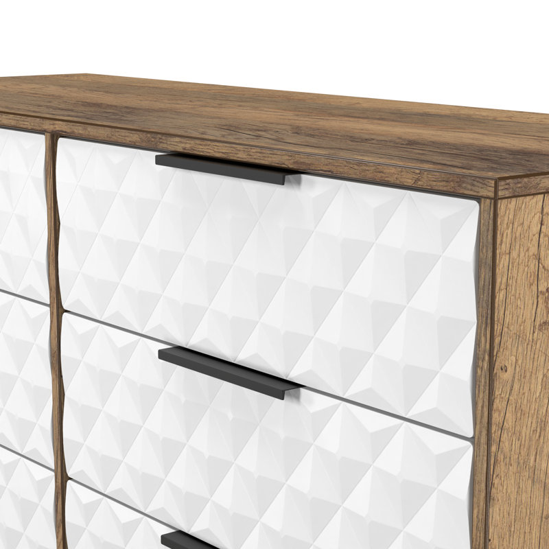 Talita 115cm W 6 - Drawer Chest of Drawers, White