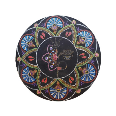 Maa Durga Dot Art |  Metallic Acrylic Colors On Mdf Board | By Rachita Trehan