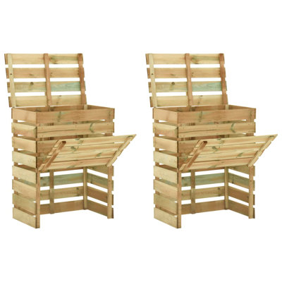 Tiskilwa Wood Stationary Composter with Latching Lid