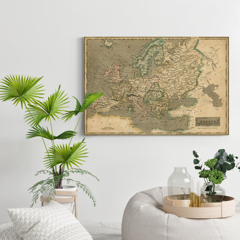 « thomson mappemonde », reproduction d’art sur toile, H 48 po x l 32 po x P 1 po