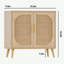 Buffet avec rangement, armoire de salle de bain décorative, avec deux portes et 4 compartiments de rangement, armoire avec pieds en bois massif, armoire pour vestibule, entrée, salon-892922247