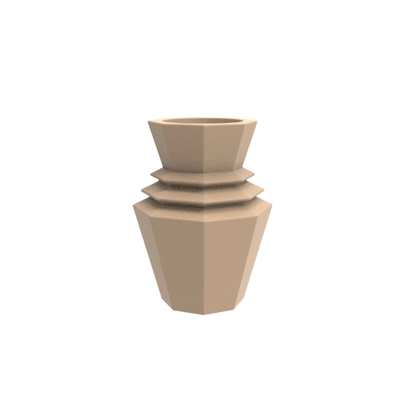Origami - Hinoki Planter, 31.5" H x 20.25" W x 20.25" D, Camel