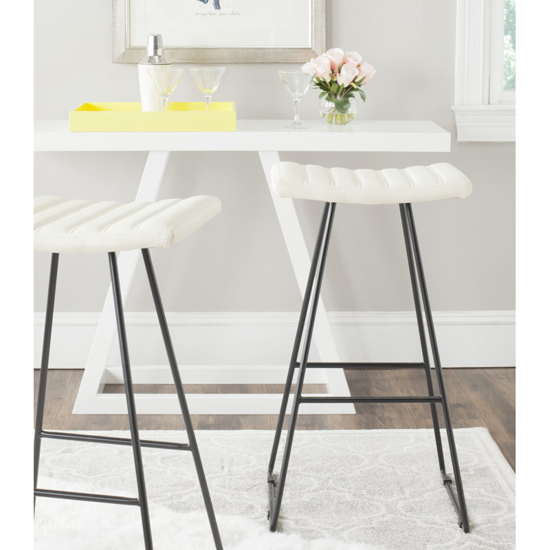 Tabouret de bar et de comptoir Kamyrie, Crème, Tabouret de bar (assise de 30 po de hauteur)