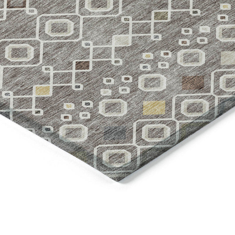 Tapis rectangulaire Aleighna avec envers antidérapant, Rectangle 2'6" x 3'10"