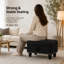 Upholstered Linen Storage Footstool