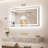 Front & Back LED Lighted Tempered Glass Dimmable Anti Fog Bathroom Vanity Mirror-1338733449