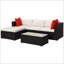 Ensemble de conversation moderne, ensemble de mobilier de patio 5 pièces, ensemble de canapé modulaire d'extérieur-1402082147