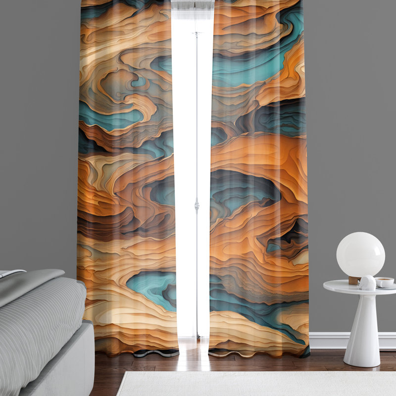 Paire de rideaux semi-transparents Effrosyni, L 40 po x L 82 po