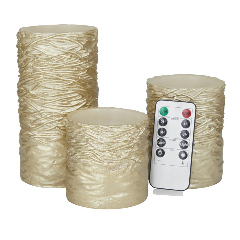 Unscented Flameless Candle, Gold