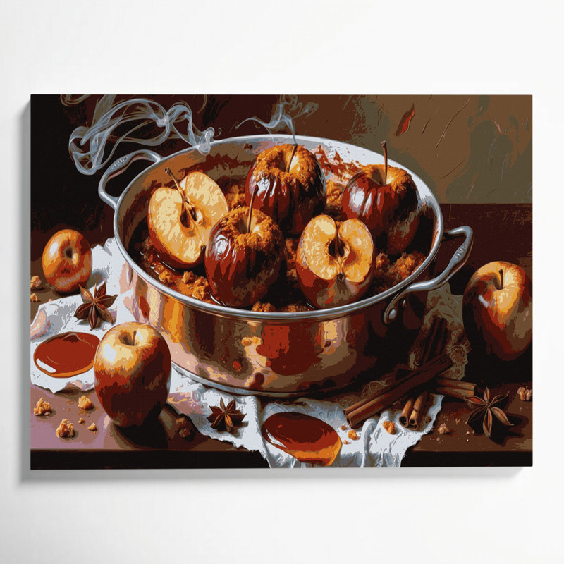 Art mural sur toile, "Desserts Baked pommes", H 12 po x l 18 po