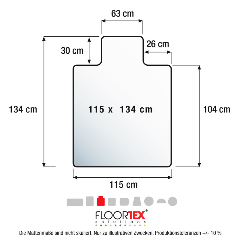 Cleartex Advantagemat Floor Mat, 115cm W x 134cm D