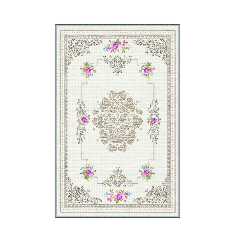 Stylish Hall Carpet 2.6 x 9.8 Feet - 100% Polyester, 0.04 in Pile Height | Antibacterial, Non-Slip PVC Felt Dot Underside | Machine Washable, 3D Digital Print | Perfect for Home Entryways & Living Spaces