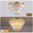   6-Light 20" Crystal Chandelier Gold Flush Mount Ceiling Light-889230160
