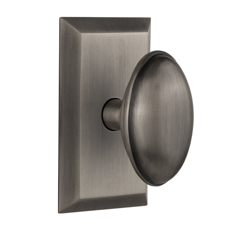 Studio Plate with Homestead Door Knob, Antique Pewter