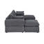 Canapé modulaire rembourré à large accoudoirs avec 2 repose-pieds Cordory-1196815932