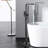 Matte Black Freestanding Bathtub Faucet With Elegant Shower Head And Hand Portable Spray Function