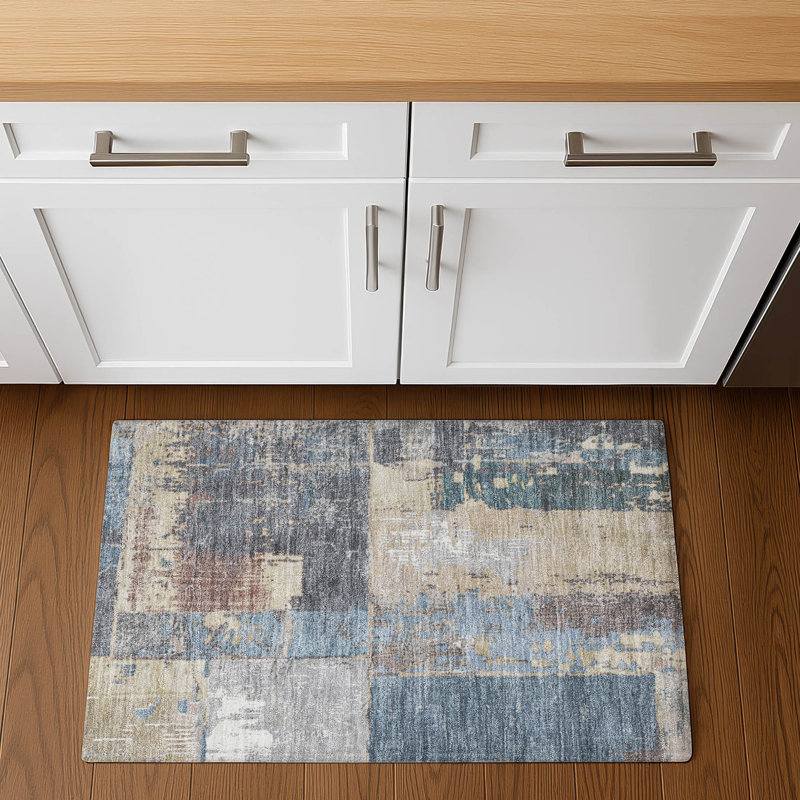 Premium Machine Washable Mayfield AMF1866 Abstract Rug, Rectangle 1'8" x 2'6"