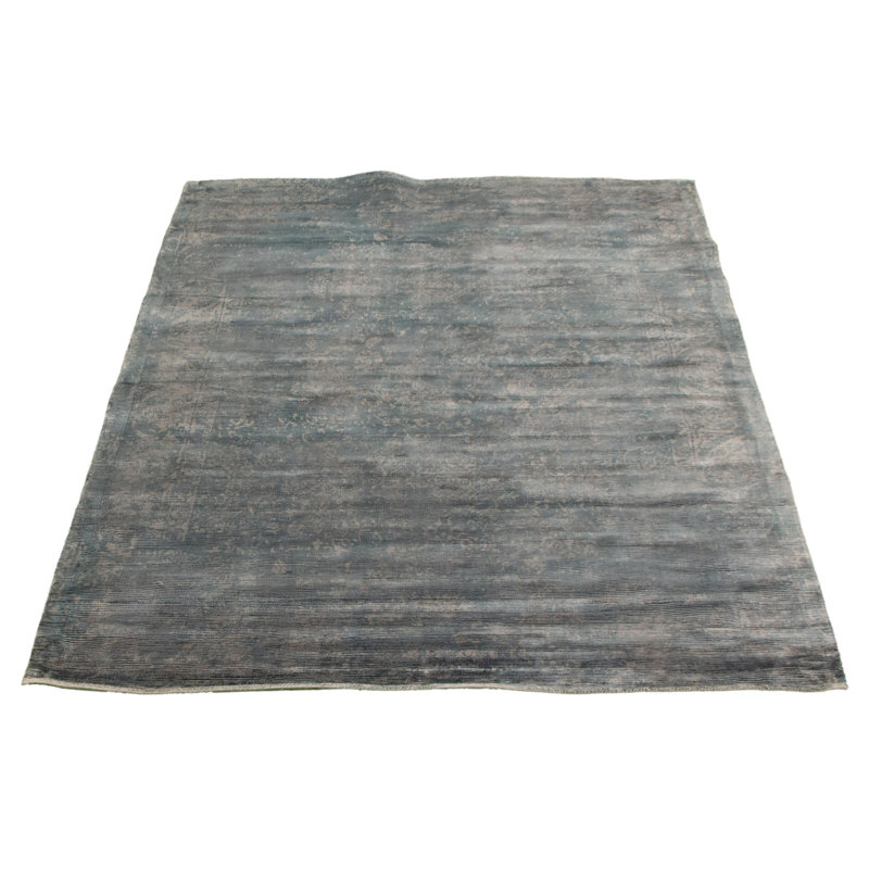 Tapis gris / noir noué à la main