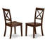 Ensemble de table à manger 5 pièces pour 4 personnes comprenant une table de salle à manger rectangulaire avec rallonge papillon et 4 chaises de salle à manger, acajou