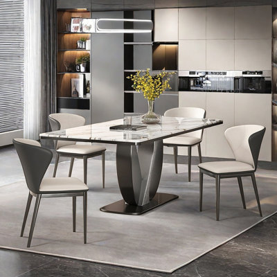 Italian style simple rectangular dining table sets