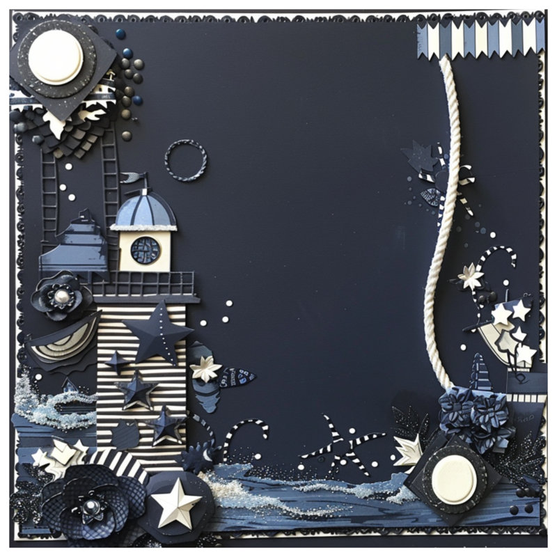 Nautical Lighthouse Collage Quilted Bedspread All Sizes, Queen