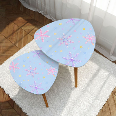 Ensemble de 2 tables basses gigognes modernes et minimalistes modernes en cristal aux couleurs pastel et aux couleurs pastel de table d'appoint empilable et multifonctionnelle pour économiser de l'espace Mobilier de table d'appoint empilable pour les familles