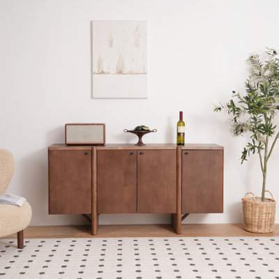 Govanny Storage Sideboard With Adjustable Shelves & Rubberwood Legs
