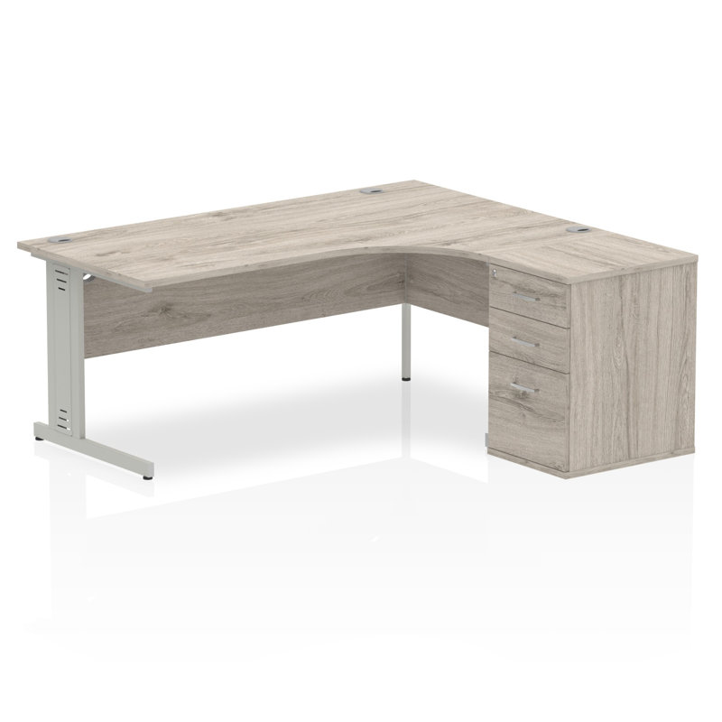 Zetta Metal Base Executive Desk, 73 cm H x 180 cm W x 80 cm D