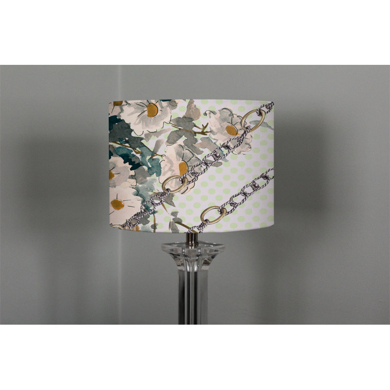 Cotton Drum Lamp Shade ( Uno ), 22cm H x 25cm W x 25cm D